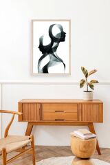 Soyut Ahşap Çerçeveli Tablo 50 x 70