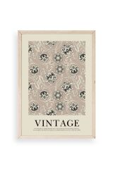 Vintage Ahşap Çerçeveli Tablo 50 x 70