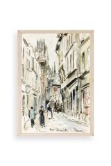 Rue Damitte Ahşap Çerçeveli Tablo 17 x 23