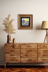 Mevlana Mevlevi Çerçeveli Taş Tablo 20 cm