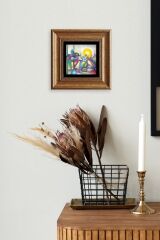 Mevlana Mevlevi Çerçeveli Taş Tablo 20 cm