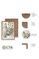 Rue Damitte Ahşap Çerçeveli Tablo 17 x 23