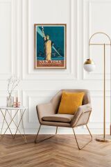 New York Ahşap Çerçeveli Tablo 50 x 70