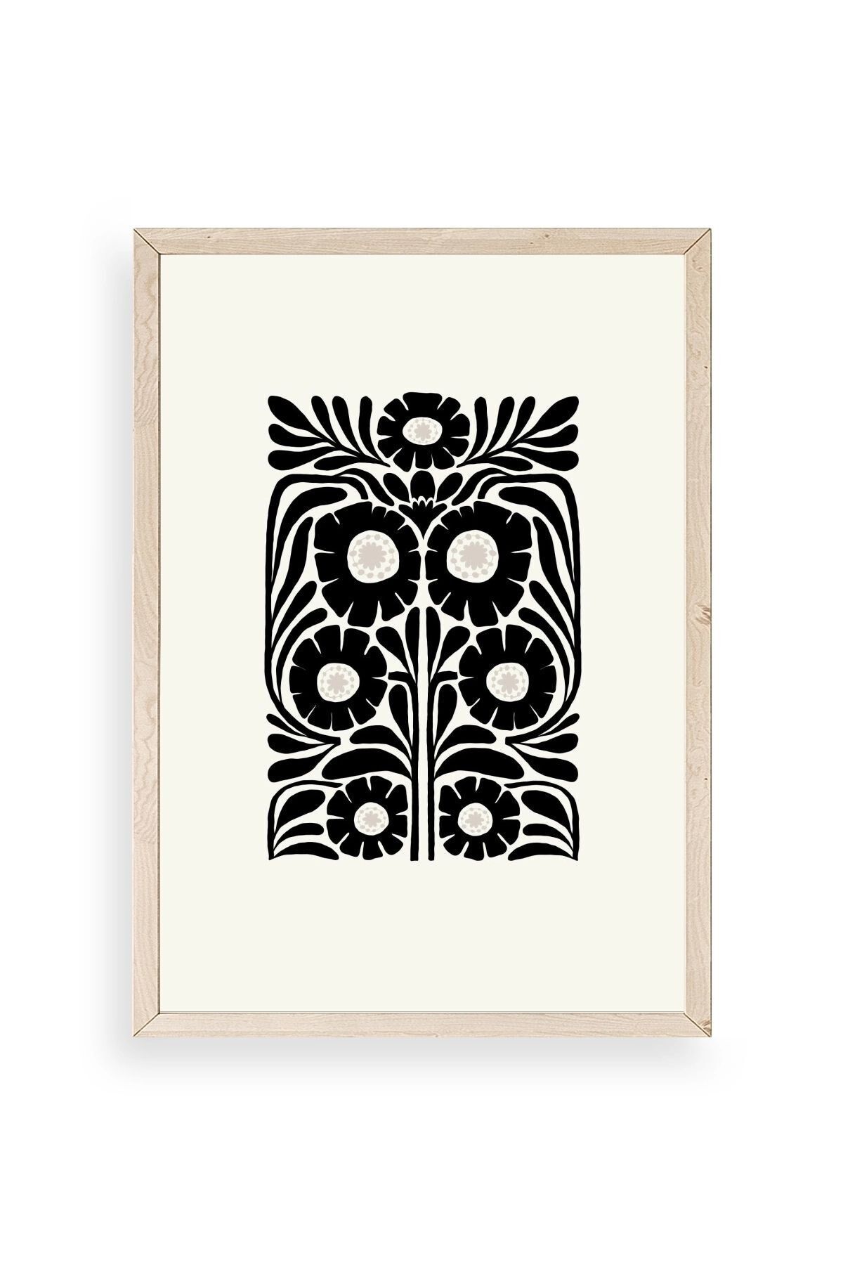 Çiçek Ahşap Çerçeveli Tablo 17 x 23