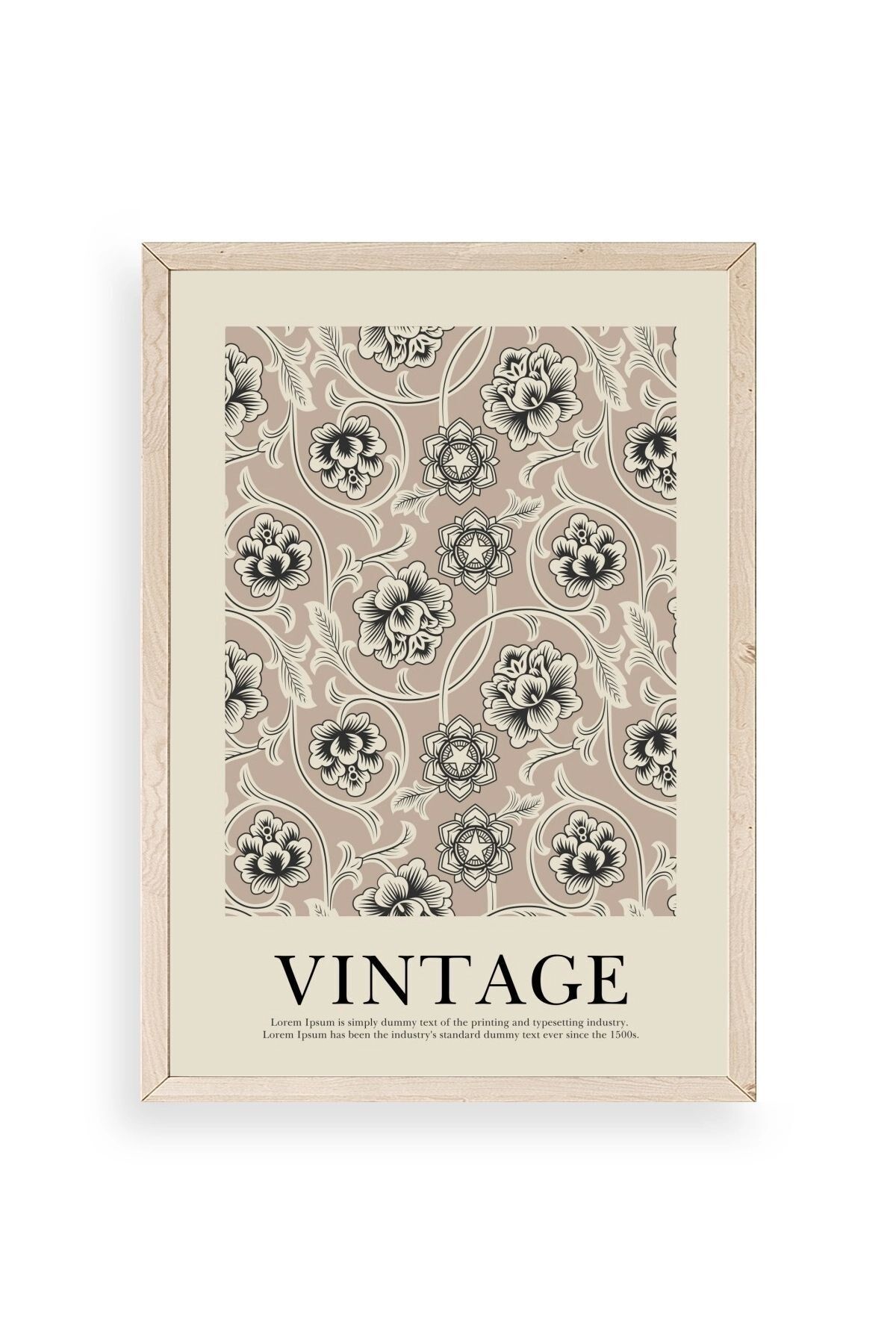 Vintage Ahşap Çerçeveli Tablo 23 x 30