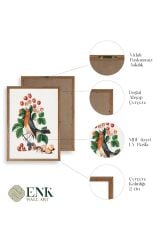 Daldaki Kuş Ahşap Çerçeveli Tablo 23 x 30