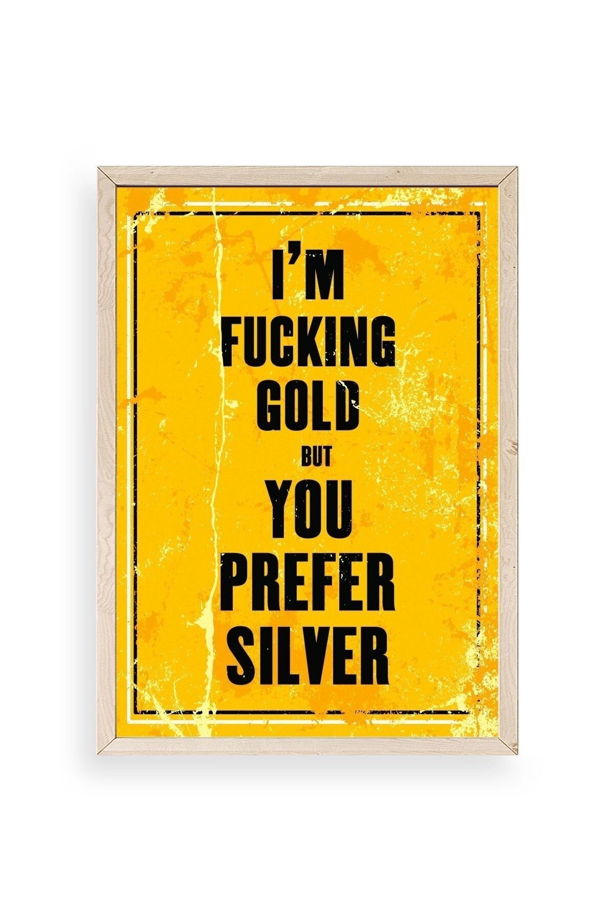 Motto Ahşap Çerçeveli Tablo 23 x 30