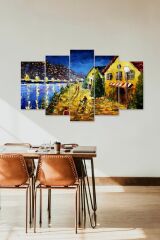 Deniz Manzara 5 Parçalı Mdf Tablo 60 x 100