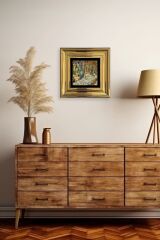 Van Gogh Çerçeveli Taş Tablo 20 cm