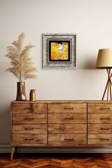 Gustav Klimpt Çerçeveli Taş Tablo 20 cm