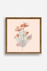 Çiçek Ahşap Çerçeveli Tablo 23 x 23