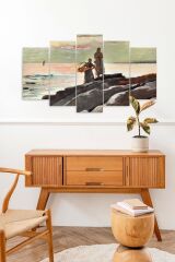 Deniz Manzarası 5 Parçalı Mdf Tablo 60 x 100