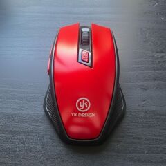 BUFFER® Kırmızı Renkli Baş Parmak Destekli Ergonomik Sessiz Kablosuz Mouse – USB Alıcılı, Ofis ve Oyun İçin Konforlu Bilgisayar Faresi MS6300