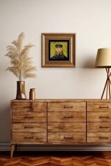 Van Gogh Çerçeveli Taş Tablo 20 cm