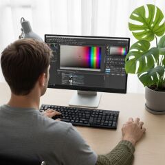 BUFFER® Kablosuz Q Klavye Mouse Seti Rahat Yazım, Sessiz Tuşlar, Ofis ve Ev Kullanımına Uygun Set YK7100