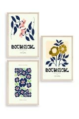 Botanik Üçlü Ahşap Çerçeveli Tablo 30 x 40