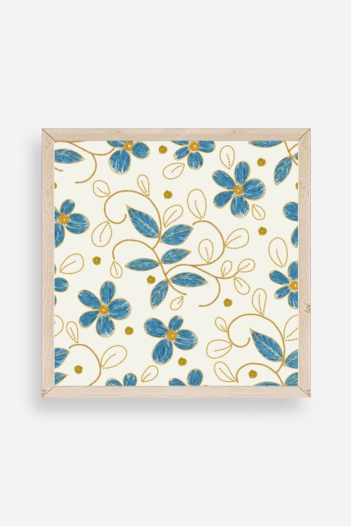 Çiçek Ahşap Çerçeveli Tablo 23 x 23