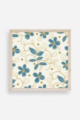 Çiçek Ahşap Çerçeveli Tablo 23 x 23