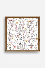 Yaprak Ahşap Çerçeveli Tablo 23 x 23