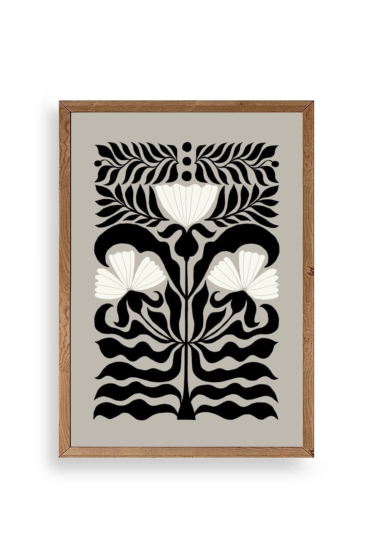 Çiçek Ahşap Çerçeveli Tablo 17 x 23