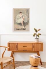 Ballerina Ahşap Çerçeveli Tablo 30 x 42