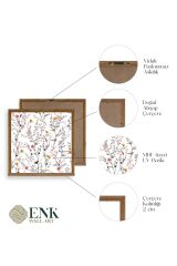 Yaprak Ahşap Çerçeveli Tablo 23 x 23