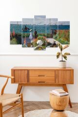 Deniz Manzarası 5 Parçalı Mdf Tablo 60 x 100