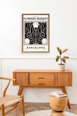 Çiçek Ahşap Çerçeveli Tablo 17 x 23