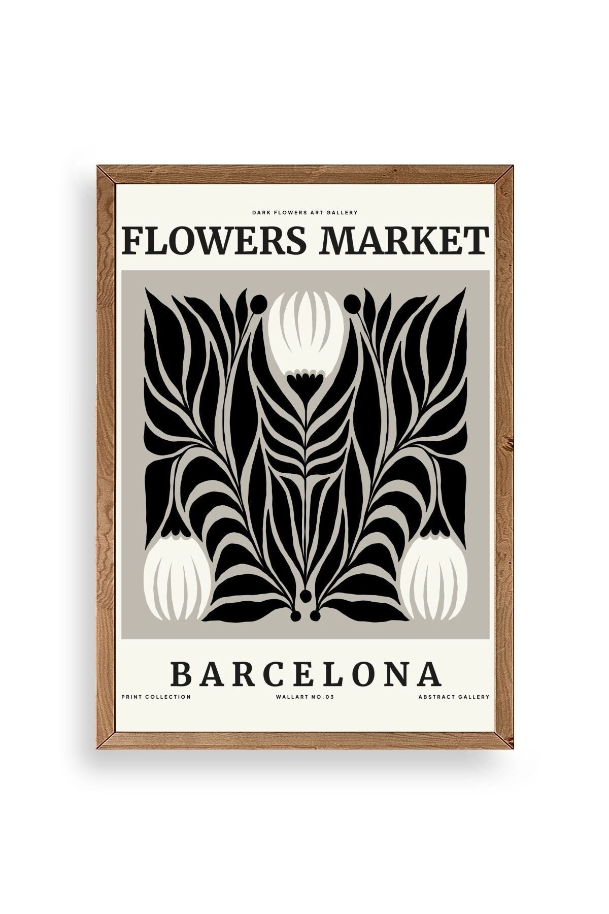 Çiçek Ahşap Çerçeveli Tablo 50 x 70