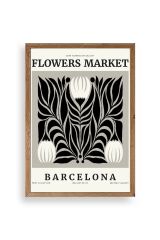 Çiçek Ahşap Çerçeveli Tablo 50 x 70