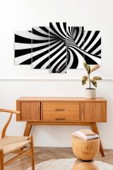 Opalizm Manzarası 5 Parçalı Mdf Tablo 60 x 100