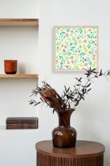 Çiçek Ahşap Çerçeveli Tablo 42 x 42