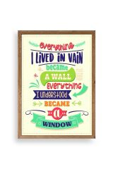 Motto Ahşap Çerçeveli Tablo 50 x 70