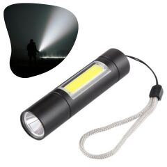 BUFFER® Kutulu Mini El Feneri – Taşınabilir LED Kamp ve Acil Durum El Lambası Plastik Gövde