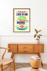 Motto Ahşap Çerçeveli Tablo 23 x 30