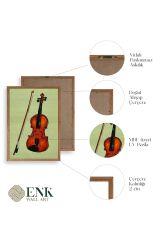 Keman Ahşap Çerçeveli Tablo 17 x 23