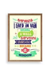 Motto Ahşap Çerçeveli Tablo 23 x 30
