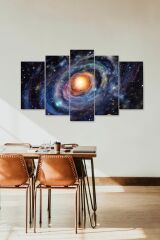 Gökyüzü Manzarası 5 Parçalı Mdf Tablo 60 x 100