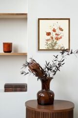 Çiçek Ahşap Çerçeveli Tablo 23 x 23