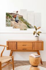 Kadın Manzarası 5 Parçalı Mdf Tablo 60 x 100