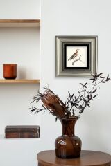 Dal ve Kuş Çerçeveli Taş Tablo 20 cm