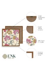 Çiçekler Ahşap Çerçeveli Tablo 50 x 50