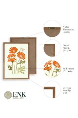 Botanik Üçlü Ahşap Çerçeveli Tablo 23 x 30