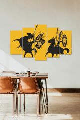 Düello Manzara 5 Parçalı Mdf Tablo 60 x 100