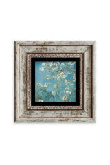 Bahar Çiçekleri Çerçeveli Taş Tablo 20 cm