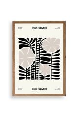 Çiçek Ahşap Çerçeveli Tablo 50 x 70