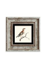 Dal ve Kuş Çerçeveli Taş Tablo 20 cm