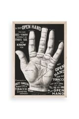 Avuç Okuma Rehberi Ahşap Çerçeveli Tablo 17 x 23