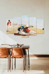 İnsan Manzarası 5 Parçalı Mdf Tablo 60 x 100