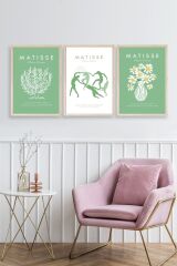Matisse Üçlü Ahşap Çerçeveli Tablo 30 x 40